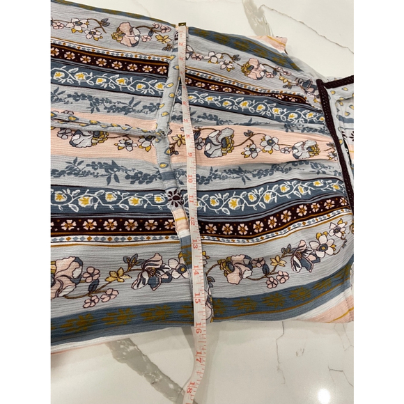 Fig Clothing Boho Cottagecore Prairie Floral Crochet Patchwork Maxi Dress XS - Picture 15 of 16